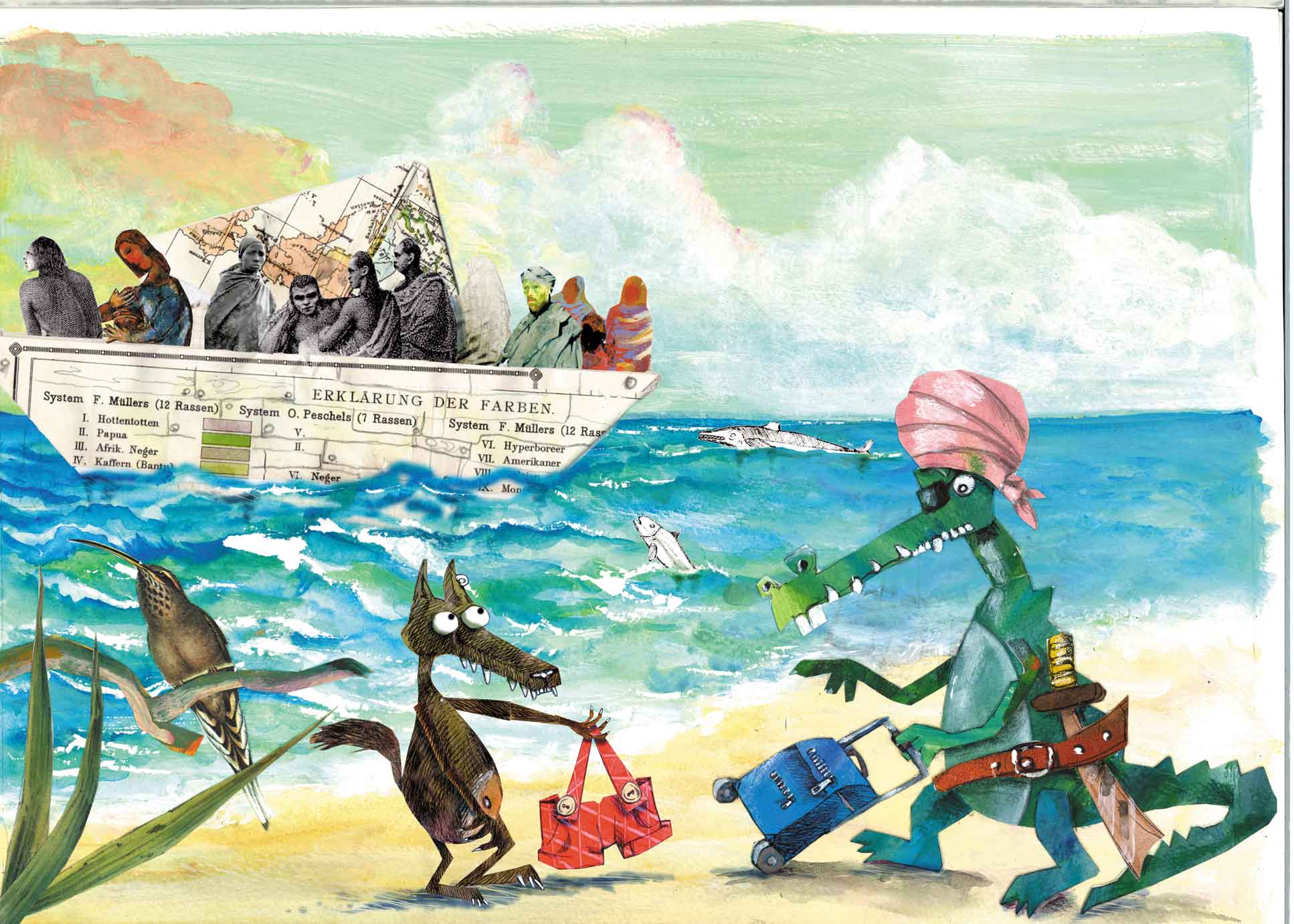 Illustration du livre der Schrei, le loup migrant de Patrice Seiler