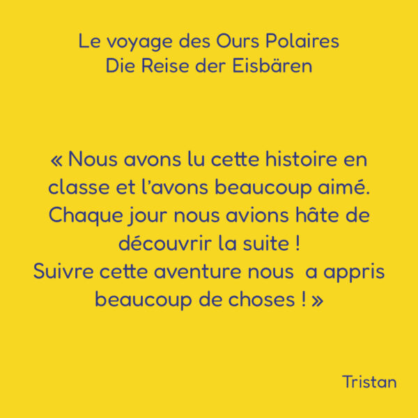 Avis lecteur sur le voyage des Ours Polaires, die Reise der Eisbären